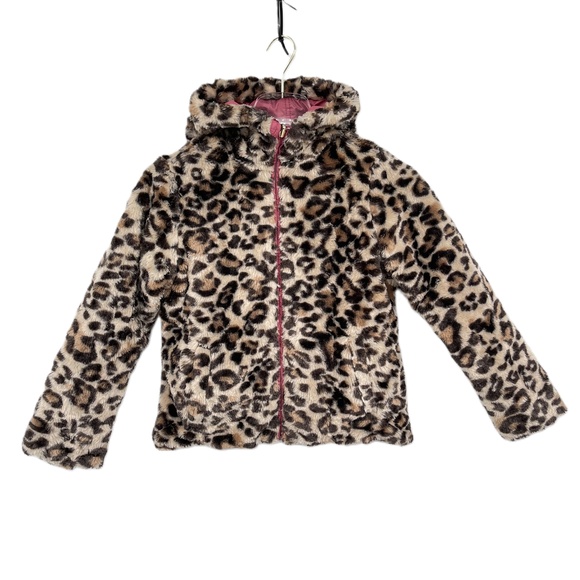 Pistachio Other - Pistachio | Reversible Hooded Puffer/Faux Fur Jacket | Leopard/Pink | Sz GrlS(7)